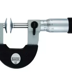 Baker Disc Type Rotating Hardened Steel Measuring Face Micrometer MMC Series (0 to 100 mm)