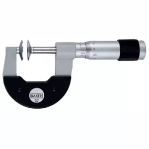 Baker Disc Type Non-Rotating Hardened Steel Measuring Face Micrometer INC Series (0 to 1 Inch)