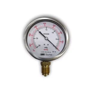 Baumer 100 mm -1 to +1 kg/cm2- 007833 Pressure Gauge AT-F-2-4BM-(-1/+1)KG(GLY)