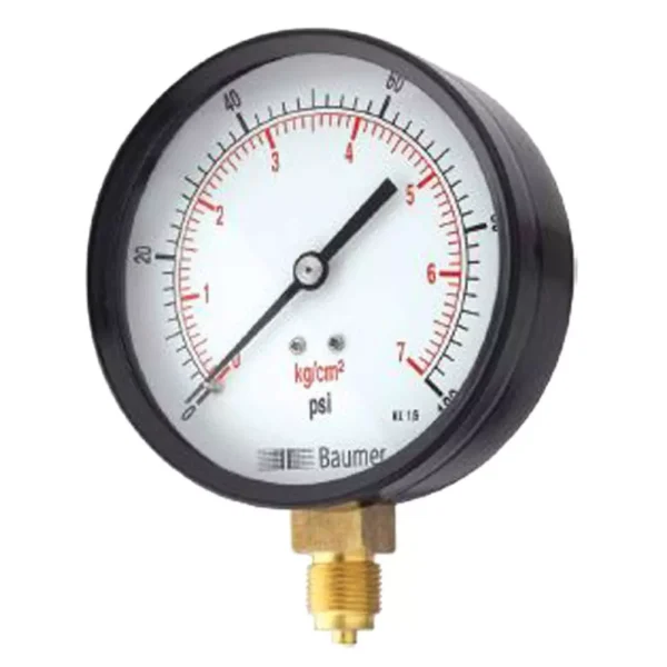 Baumer 63 mm 0-10 kg/cm2 Pressure Gauge AD-D2-2BM-BOTTOM-0/10KG