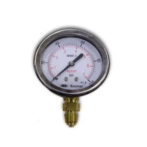 Baumer 63 mm 0-16 kg/cm2 Pressure Gauge AT-D2-2BM-BOTTOM-0/16KG