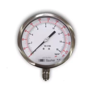 Baumer 150 mm 0-100kg/cm2 Pressure Gauge AL-H-2-4BM-0/100KG
