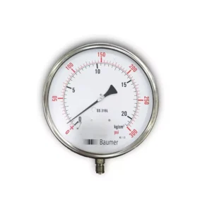 Baumer 250 mm 0-10kg/cm2 Pressure Gauge AL-J-2-4BM-(0/10)KG