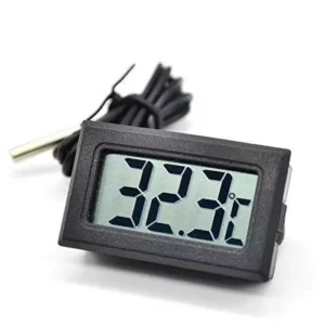 Paxmax Black Digital Thermometer with LCD for Fridge or Aquariums with Wired Probe