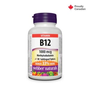 Webber Naturals offers B12 Methylcobalamin 1000mcg Sublingual Tablets 80?s