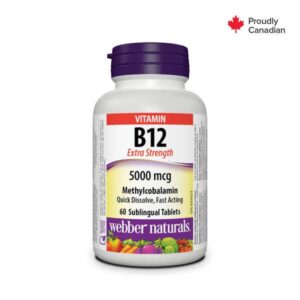 Webber Naturals offers B12 Methylcobalamin 5000mcg Sublingual Tablets 60?s