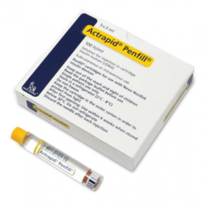 Actrapid ? Penfill ? 100 IU / ml ( Human Insulin ) 5 * 3 ml cartridge