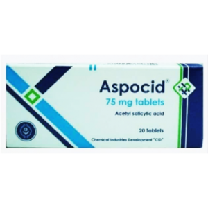 Aspocid 75 mg ( Acetylsalicylic Acid ) 20 tablets