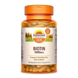 Sundown Naturals Biotin 5000mcg Capsules 60?s