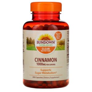 Sundown Naturals, Cinnamon 1000 mg Capsules