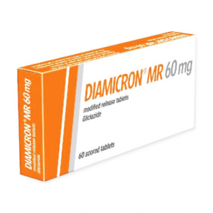 Diamicron MR 60 mg ( Gliclazide ) 30 tablets