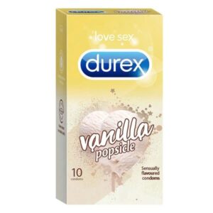 Durex Vanilla Popsicle Flavored Condom (10 COUNT) (PACK OF 5)