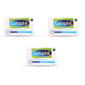 Cetaphil Cleansing And Moisturising Syndet Bar, 75g ( PACK OF 3 )