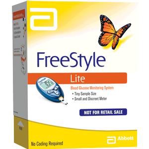 FreeStyle Lite? Blood Glucose Monitoring System, Results in 5 Sec, No Coding