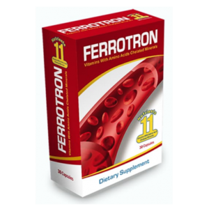 Ferrotron ( Iron + Zinc + Copper + Molybdenum + Vitamins B1 B2 B6 B12 + Folic acid + Vitamin C + Biotin ) 30 capsules