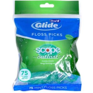 Oral-B Glide with Scope Outlast Long Lasting Mint Flavor Floss Picks 75?s