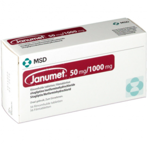 JANUMET ? 50 / 1000 MG ( SITAGLIPTIN + METFORMIN HYDROCHLORIDE ) 56 FILM-COATED TABLETS