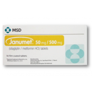 JANUMET ? 50 / 500 MG ( SITAGLIPTIN + METFORMIN HYDROCHLORIDE ) 56 FILM-COATED TABLETS