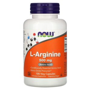 Now Foods, L-Arginine 500 mg 100 Veg Capsules