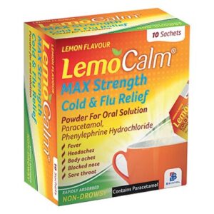 LemoCalm Max Strength Cold and Flu Relief Powder For Oral Solution 10?s