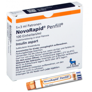 NovoRapid PenFill 100 units / ml ( insulin aspart ) 5 PenFills