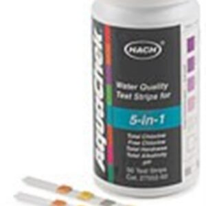 5in1 Test Strip - Chlorine (free+total)  Hardness  + Alkalinity  + pH Pk50