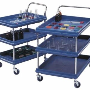 3 Tier Deep Ledge Trolley 1041x984x689mm Blue