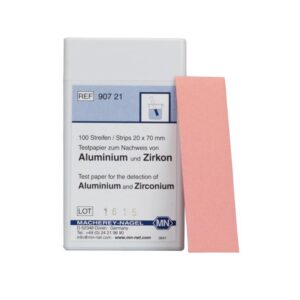 ALUMINIUM (ZIRCONIUM) test paper box of 100 strips 20 x 70 mm