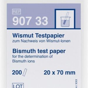 BISMUTH test paper box of 200 strips 20 x 70 mm