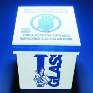 Disposal Bin For Glass Floor Standing Pack of 6 (30cm x 30cm x 70cm)