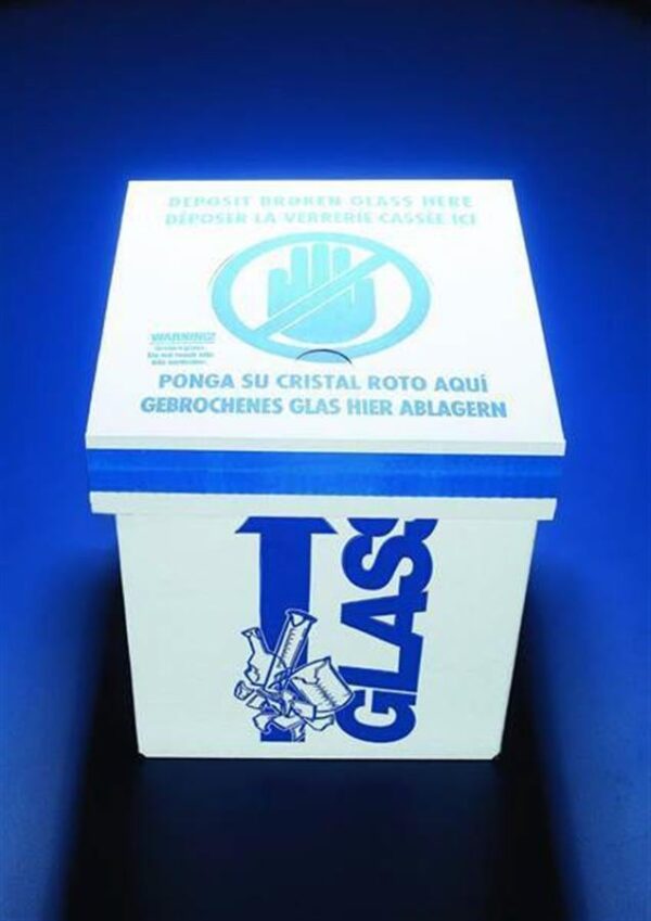 Disposal Bin For Glass Floor Standing Pack of 6 (30cm x 30cm x 70cm)