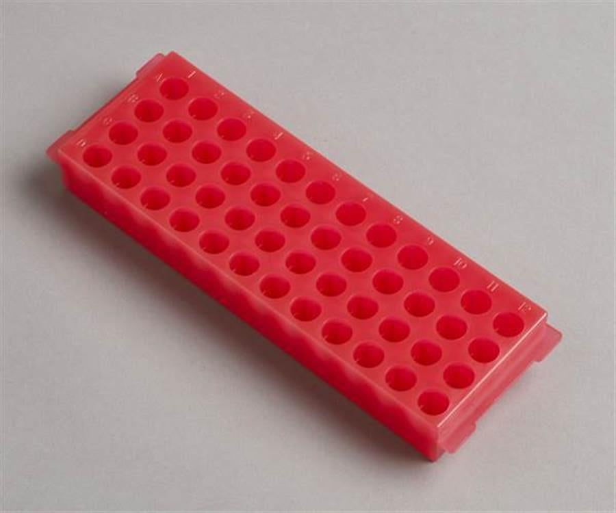 48 Well PP Reversible Rack Red For 0.5ml/2ml tubes