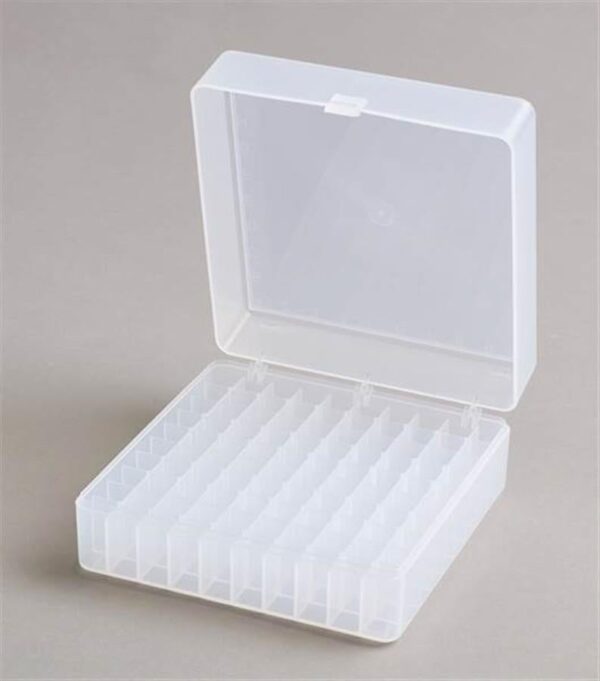 100 Place Freezer Box Natural with Hinged Lid for 0.5-2ml Tubes