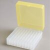 100 Place Freezer Box Yellow with Hinged Lid for 0.5-2ml Tubes