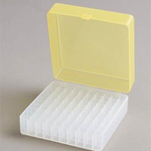100 Place Freezer Box Yellow with Hinged Lid for 0.5-2ml Tubes
