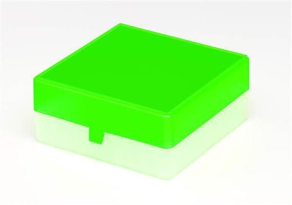 100 Place Freezer Box Neon Green with Hinged Lid for 0.5-2ml Tubes