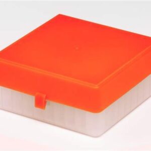 100 Place Freezer Box Neon Orange with Hinged Lid for 0.5-2ml Tubes