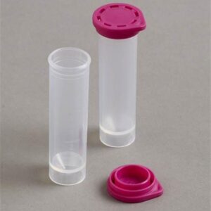 5ml Polypropylene Tube With Pink Tamper Evident Cap Pack of 250
