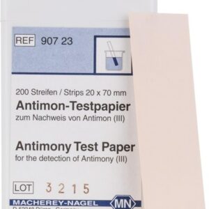 ANTIMONY test paper box of 200 strips 20 x 70 mm