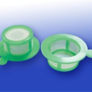 Cell Strainers 100?m Sterile, Nylon Mesh, PP Frame, Green, pack of 100