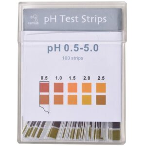 Allschoolabs pH Indicator Test Strips pH 0.5-5.0 Pack of 100