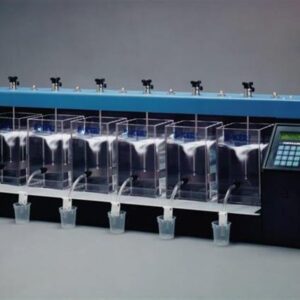 6 Paddle Programmable Jar/Floc Tester  with LED & 6 Round Glass Beakers