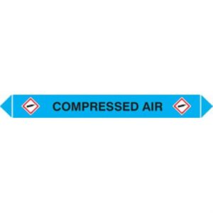 Compressed Air pipeline marker, 300mm x 40mm pack of 5