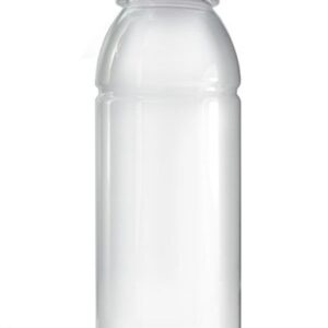 330ml PET Clear Plastic Juice Bottle with White Tamper Evident Screw Cap Pack of 500