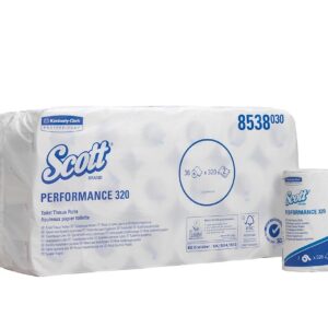 8538 SCOTT  PERFORMANCE 320 Toilet Tissue Rolls - White - 18 Packs of 2 Rolls x 320 Sheets