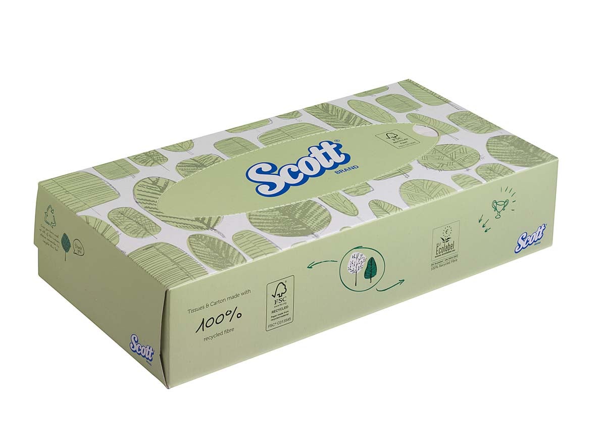 8837 SCOTT 2-Ply Facial Tissue - White - 21 x 100 Sheets