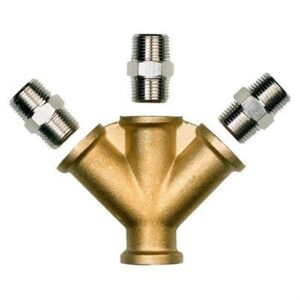3-Way Manifold ? 3/8? BSP Female ? 3/8? BSP Male Adapters Included