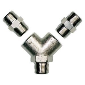 2-Way Manifold ? 3/8? BSP Female ? 3/8? BSP Male Adapters Included