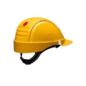 3M? PELTOR? Helmet G2000 with Uvicator? Sensor Std. Susp plastic sweatband Vented yellow Pack of 20