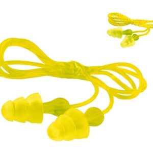 3M E-A-R Tri-Flange Vinyl Cord Pod Plugs Pack of 100 X 4